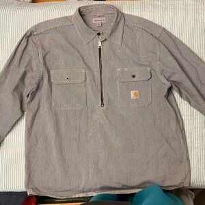 Carhartt Gray Striped Work Shirt